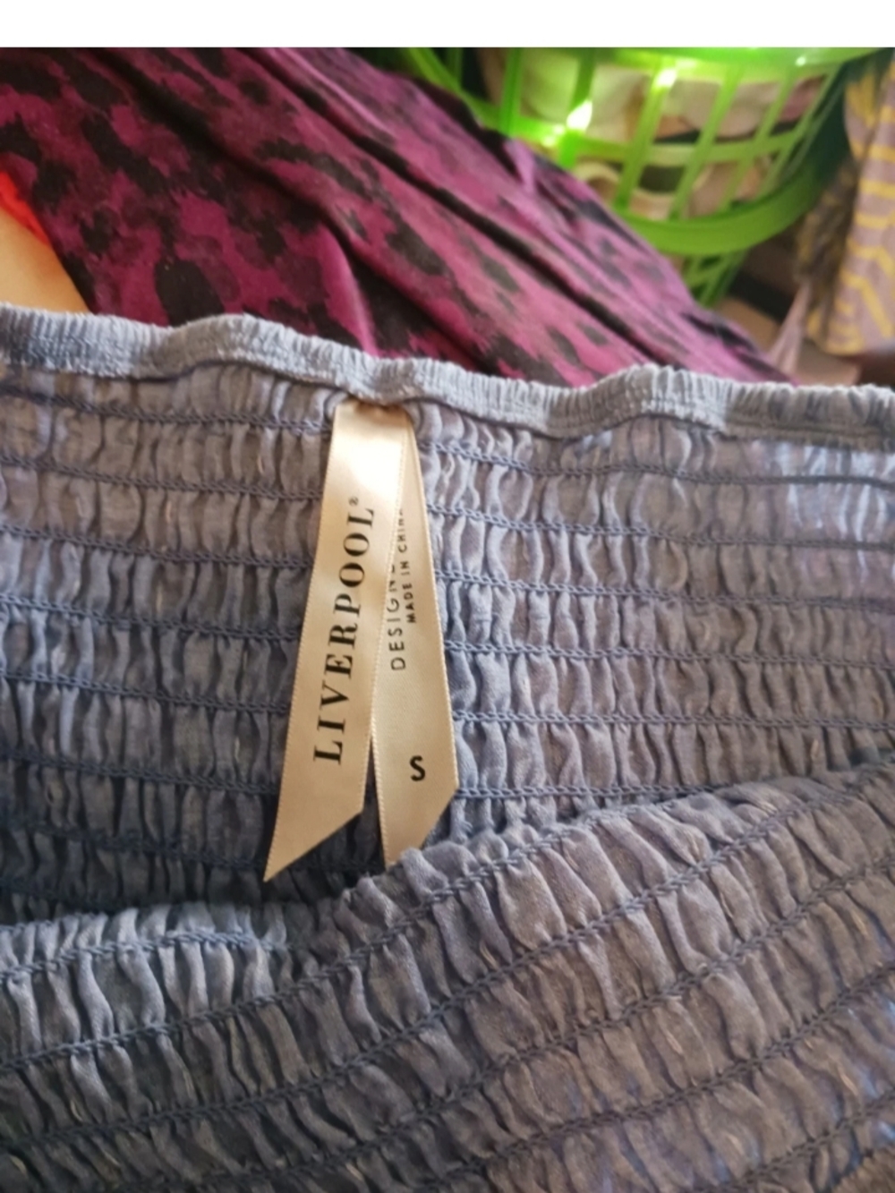 Liverpool Light Blue Smocked Top - Picture 2 of 2